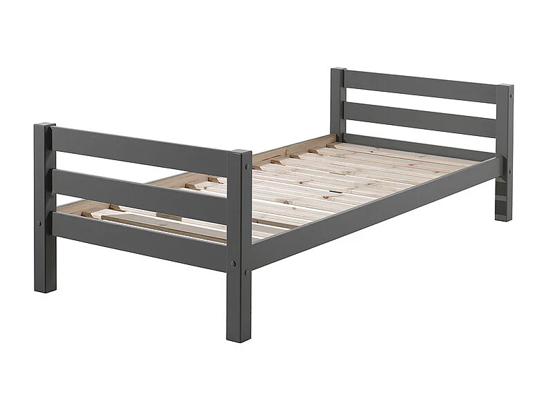 Lit Enfant Simple "Pino" 90x200cm Gris