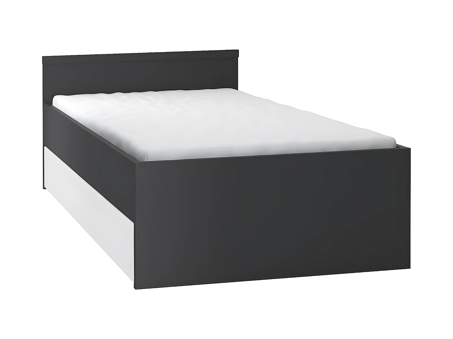 Lit 90x200cm avec tiroir de lit Young User Noir