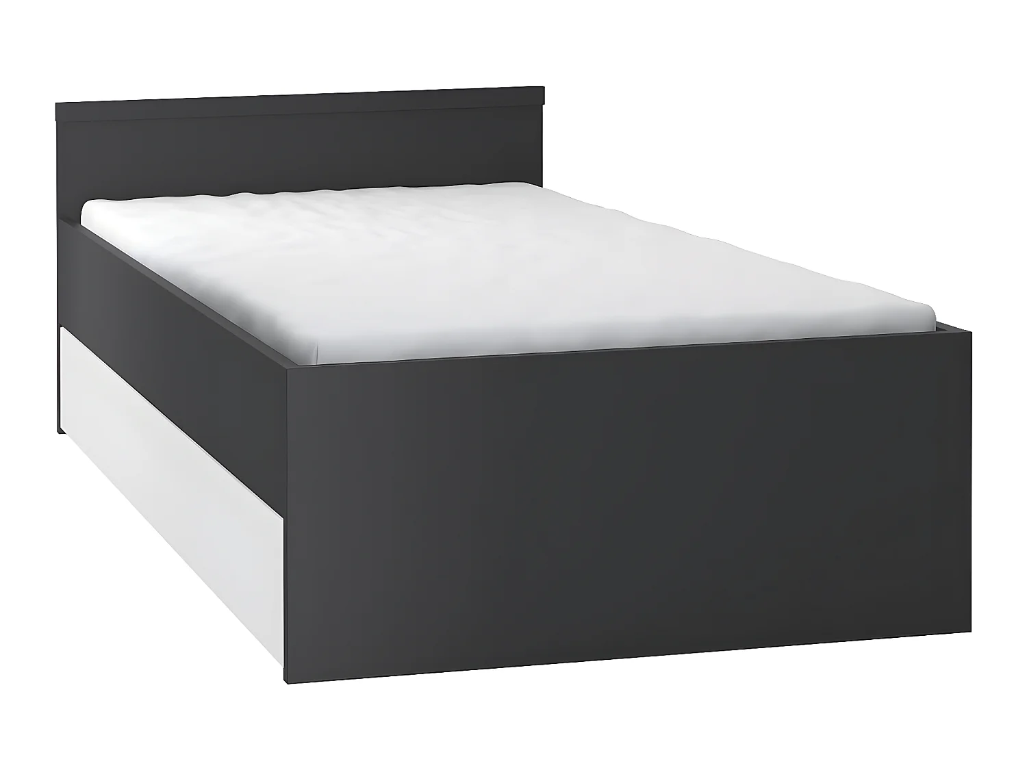 Lit 90x200cm avec tiroir de lit Young User Noir