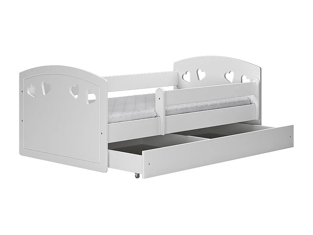 Lit 80x180 sommier et tiroir inclus Julia - Blanc