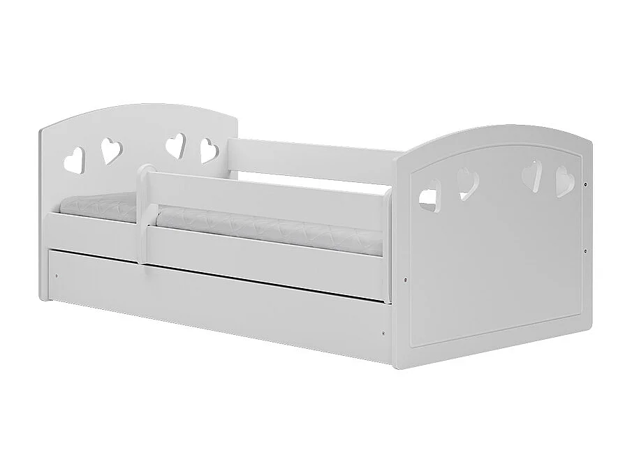 Lit 80x180 sommier et tiroir inclus Julia - Blanc