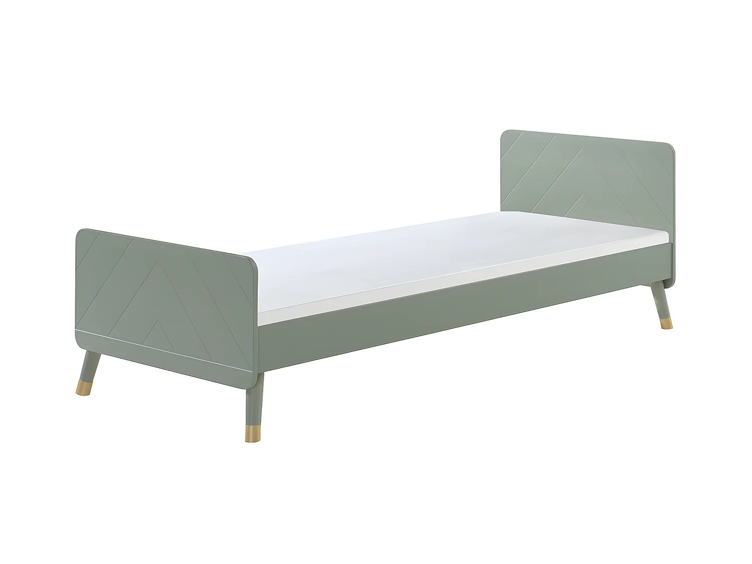 Lit Enfant en Bois Massif "Billy" 90x200cm Vert