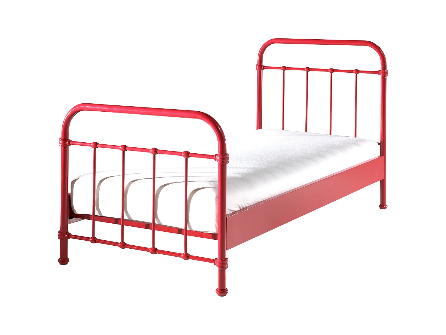 Lit Enfant Métal "New York" 90x200cm Rouge