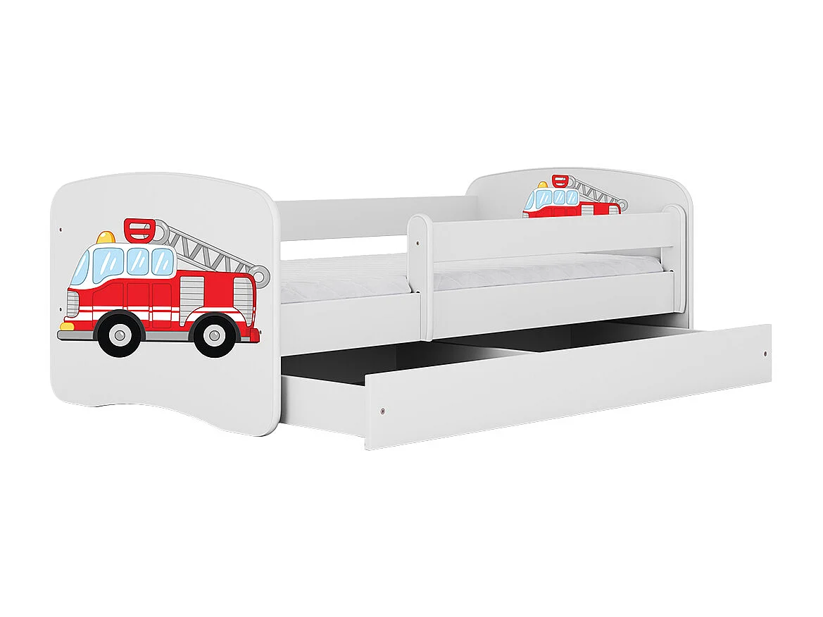 Cama 180 X 80 Cm Kocot Kids Com Gaveta Babydreams Fire Brigade White
