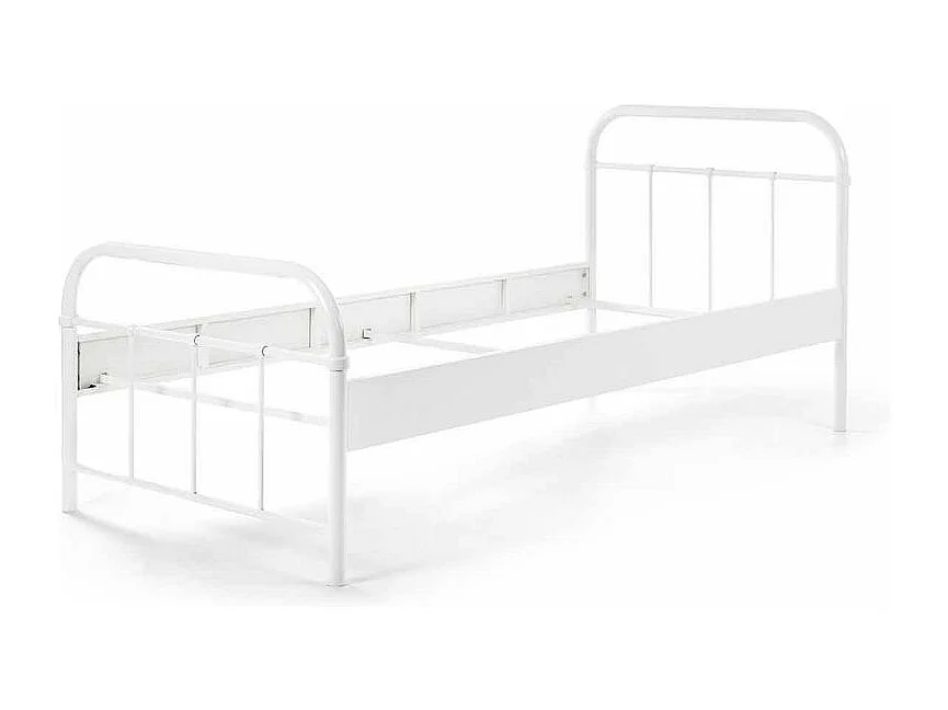 Pack - Lit Enfant & Sommier "Boston" 90x200cm Blanc