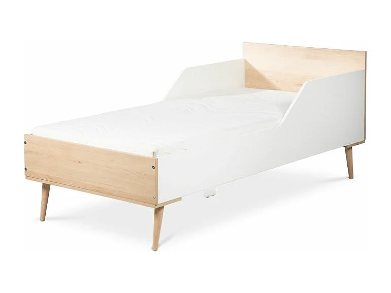 Lit 80x180 sommier inclus LittleSky by Klups Sofie Hêtre et Blanc