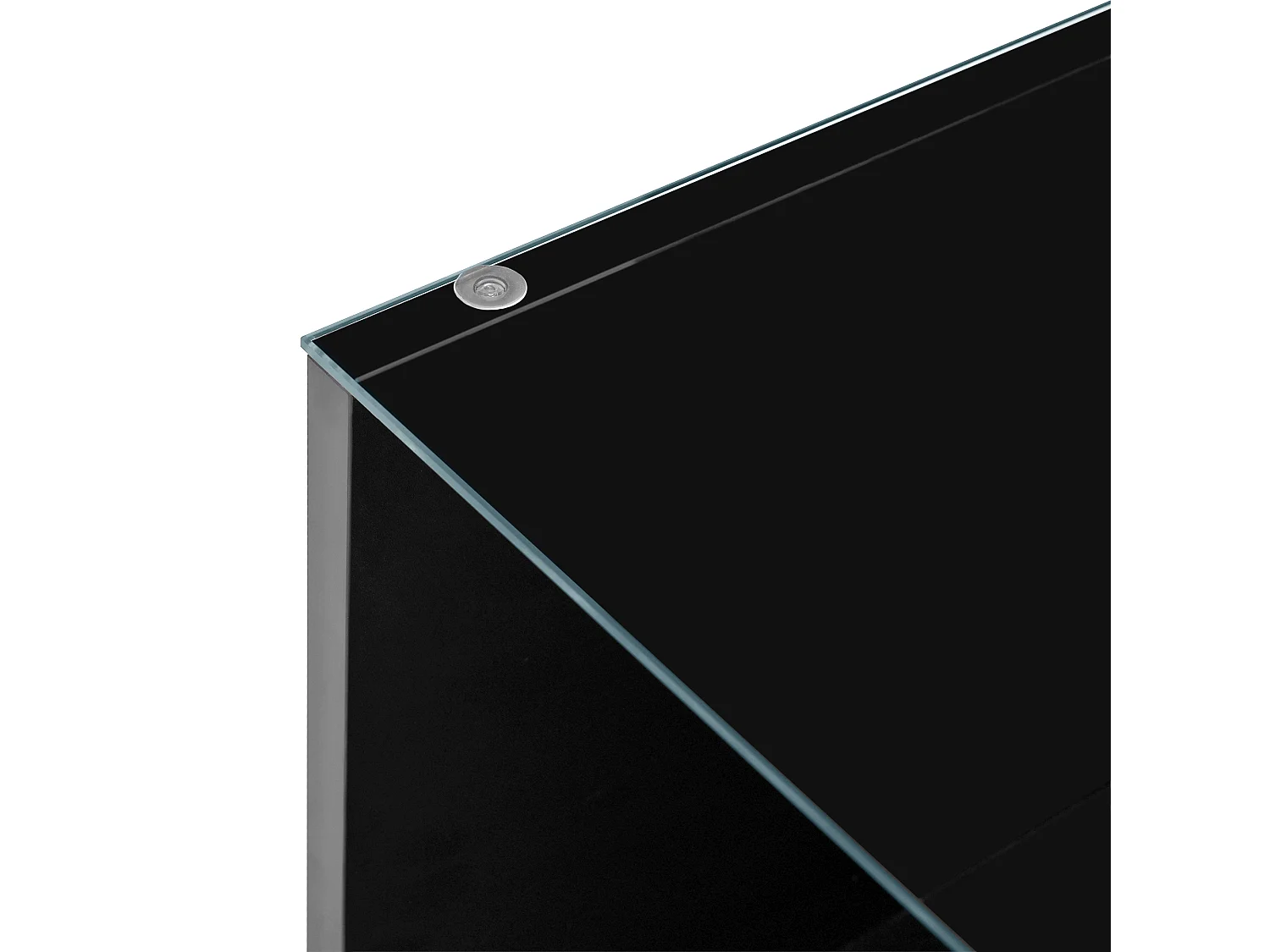 Table basse moderne et minimaliste de 105 cm avec rangement, éclairage LED d'ambiance, Noir