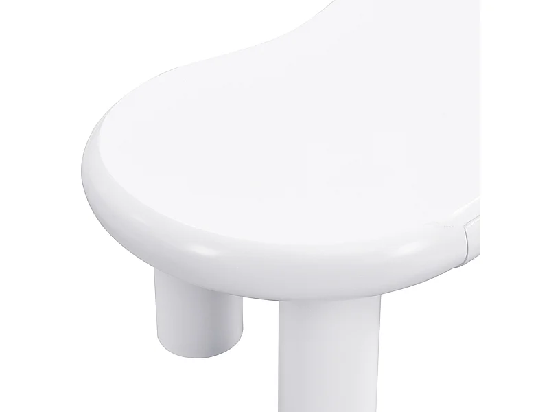 Mesa de centro blanca de MDF con efecto nube, 16 luces LED de colores y cajones con espacio de almacenamiento.