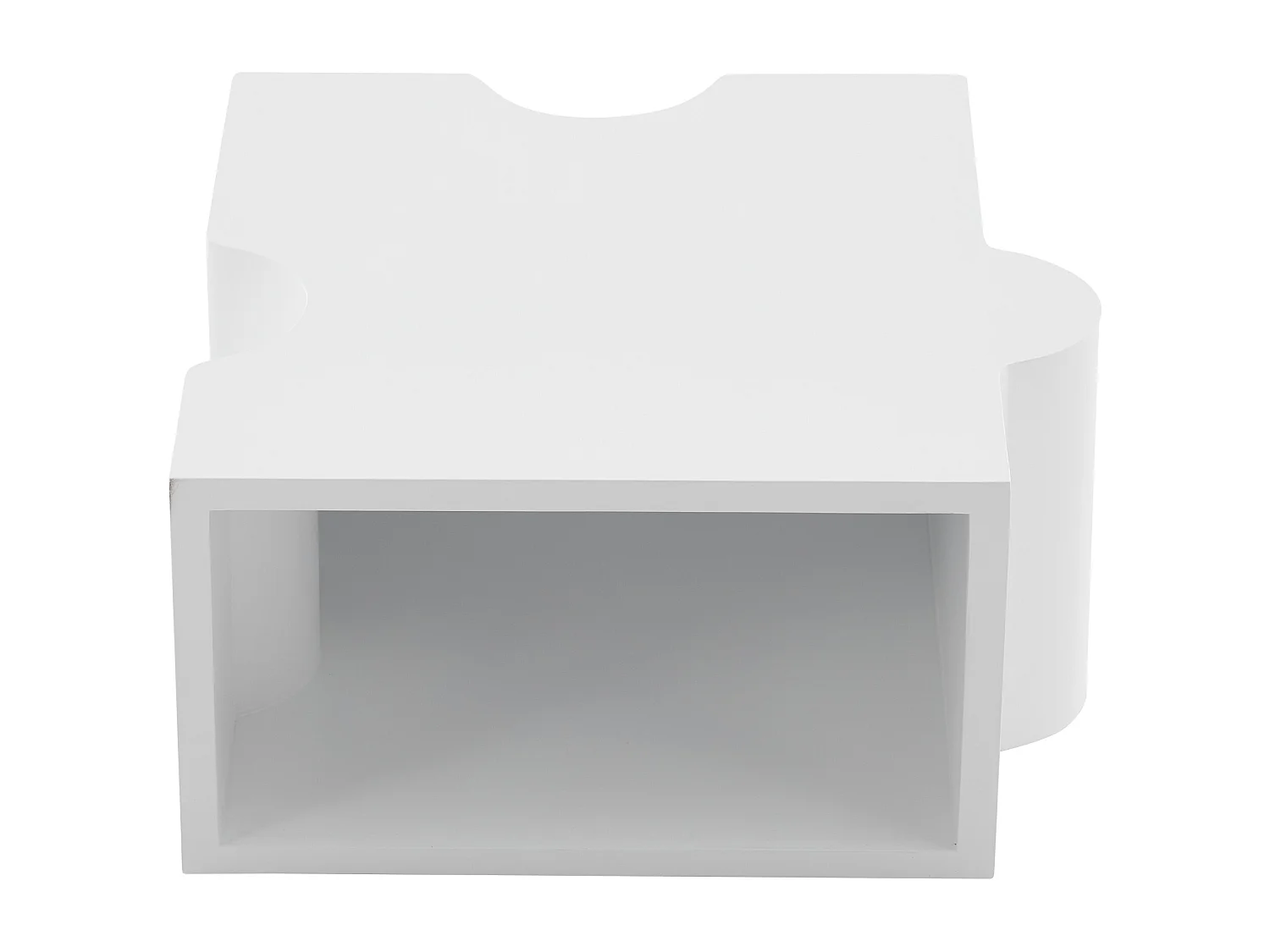 Mesa de centro con almacenaje, capacidad de 30 kg, MDF, 65 x 65 x 32 cm - Blanca