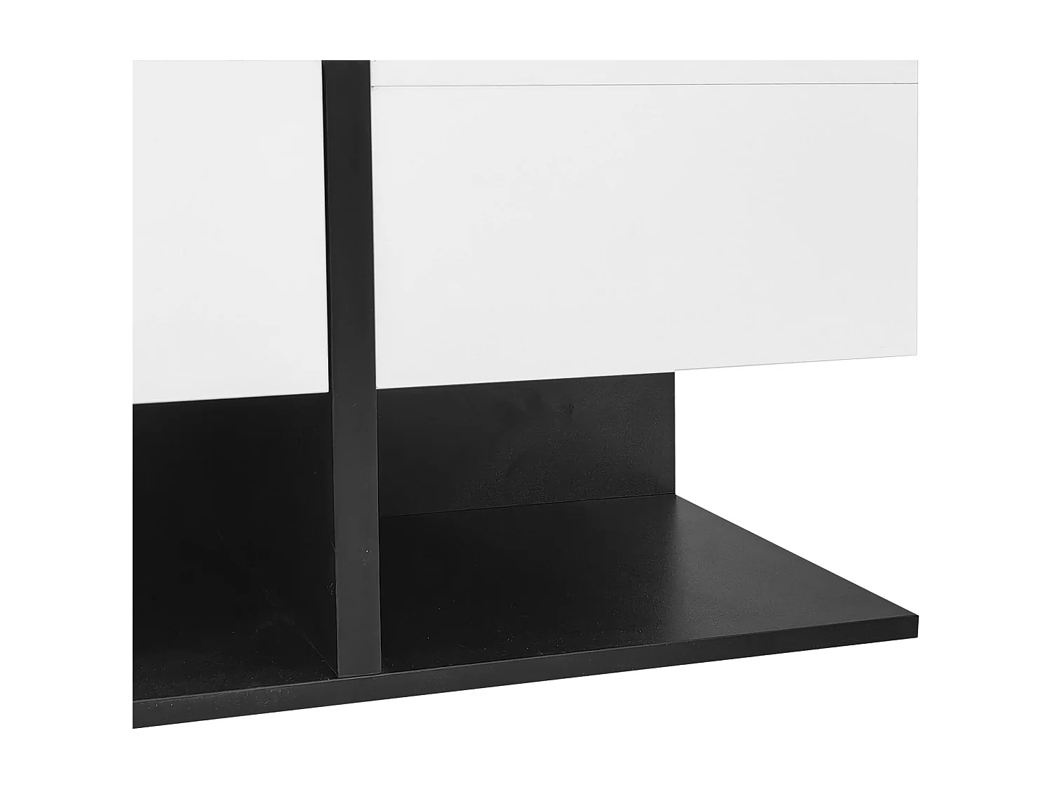 Table Basse avec et Espace de Rangement,Table d'appoint multifonctionnelle de Forme carrée, Blanc