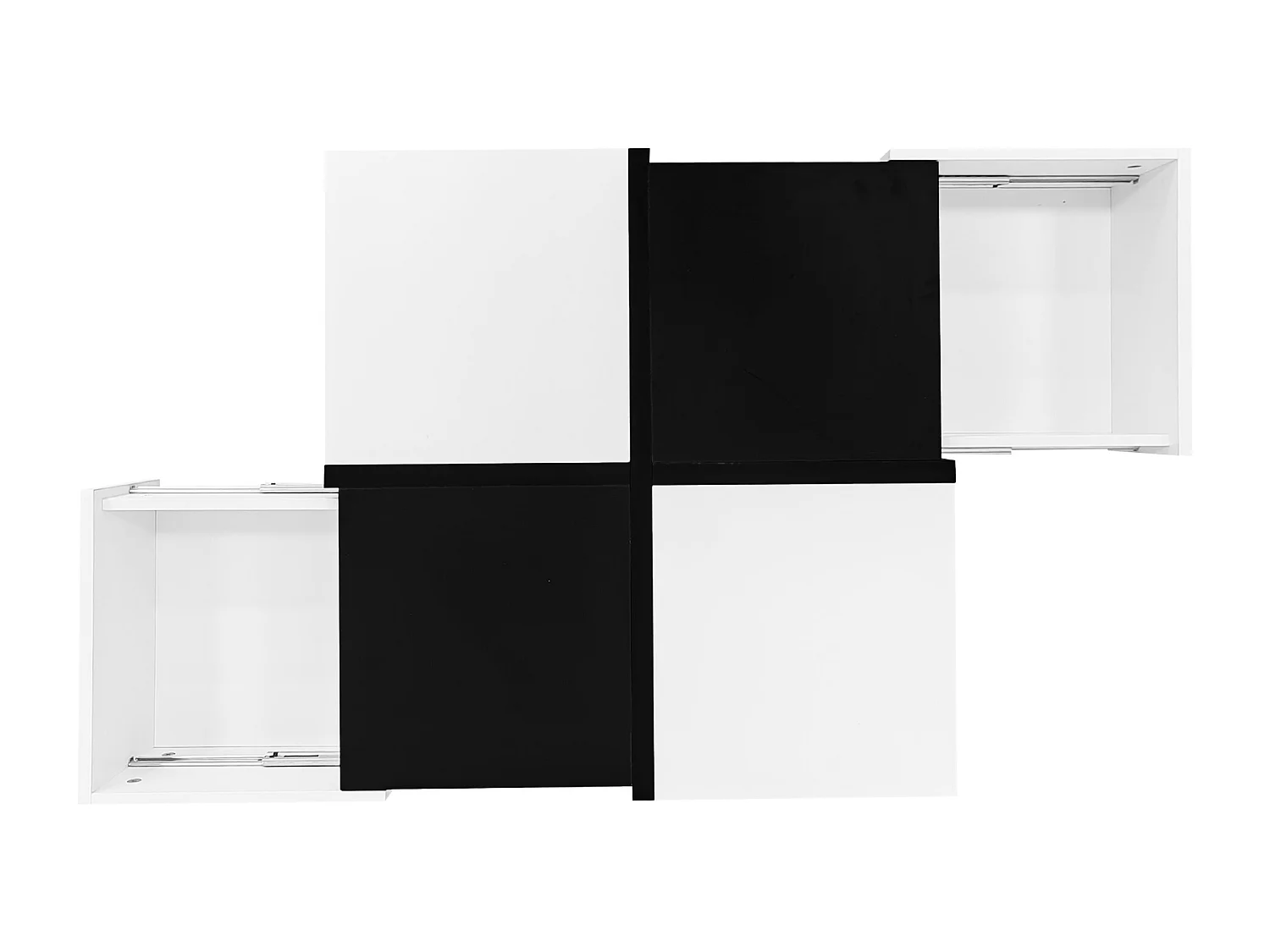 Salontafel met opbergruimte, multifunctionele vierkante bijzettafel, wit