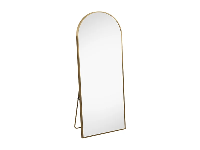 Miroir Complet arqué, 63 x 173 cm, monté au Mur, incliné, Miroir de Sol pour Le Salon, Doré