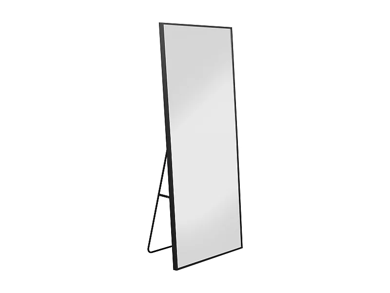 Espelho de corpo inteiro inquebrável, 60 x 165 cm, para uso independente ou fixado na parede, espelho de chão grande, preto.