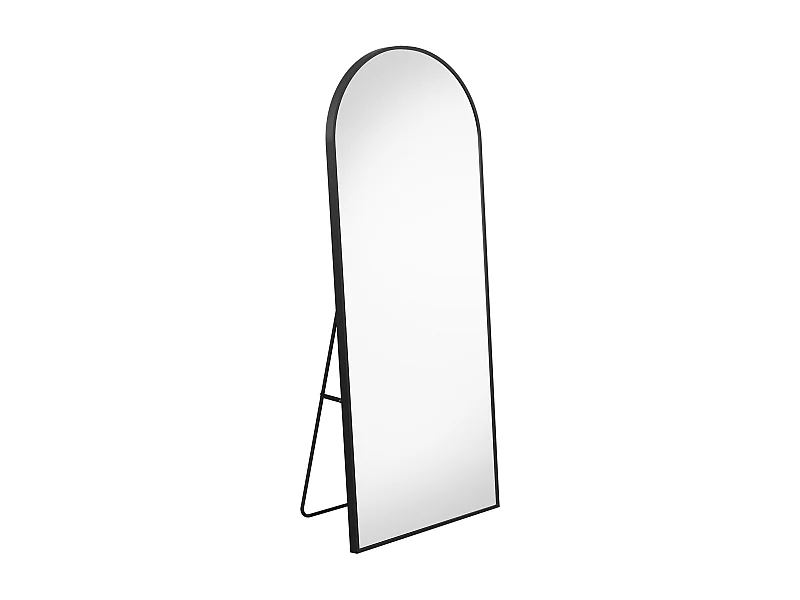 Miroir Complet arqué, 77 x 177 cm, monté au Mur, incliné, Miroir de Sol pour Le Salon, Noir