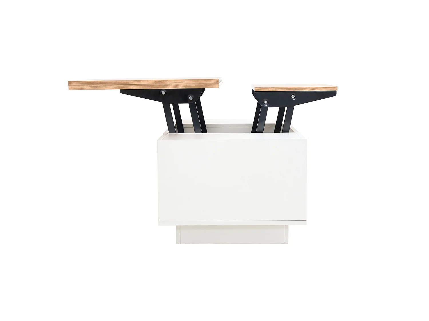 Salontafels met 2 opklapbare bladen, 3-in-1 tafel, 2 deuren, voor woonkamer, hout, 100 x 50 x 55 cm