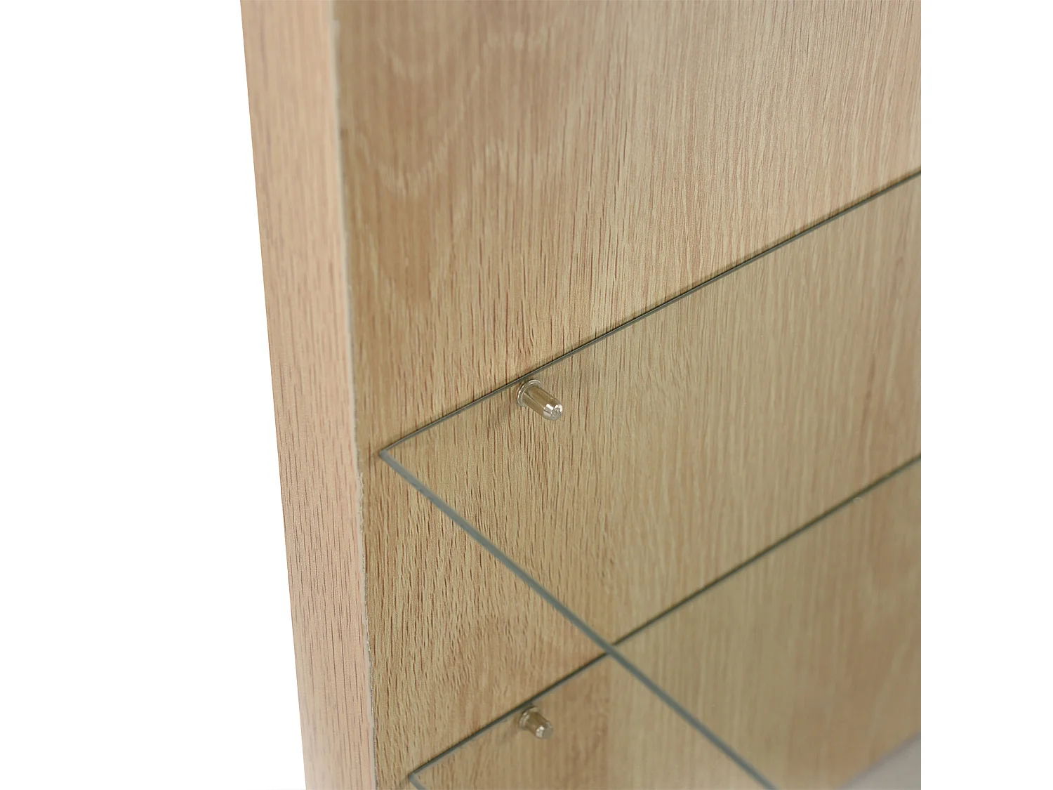 Suporte para TV de 200 cm com iluminação LED, 3 portas e prateleiras de vidro, estilo moderno e baixo, em madeira e preto.