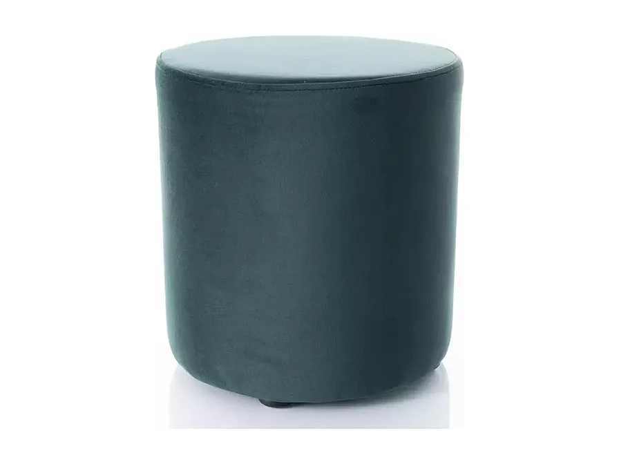 Pouf en velours rond vert DELI 33 x 36 cm