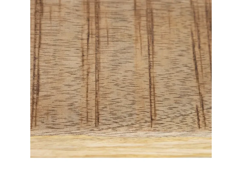 Table à manger 160 cm bois naturel artisanal et pieds noirs LYSANDRA