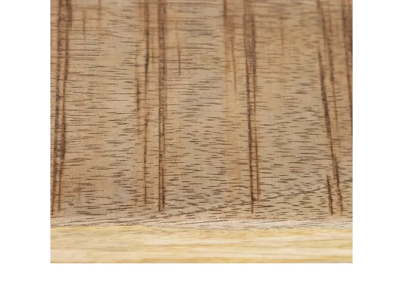 Table à manger 160 cm bois naturel artisanal et pieds noirs LYSANDRA