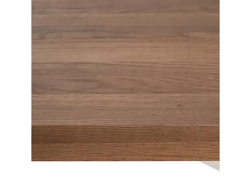 Table rectangulaire 160 cm bois et pied blanc graphique pour salle à manger moderne ÉRABLEA