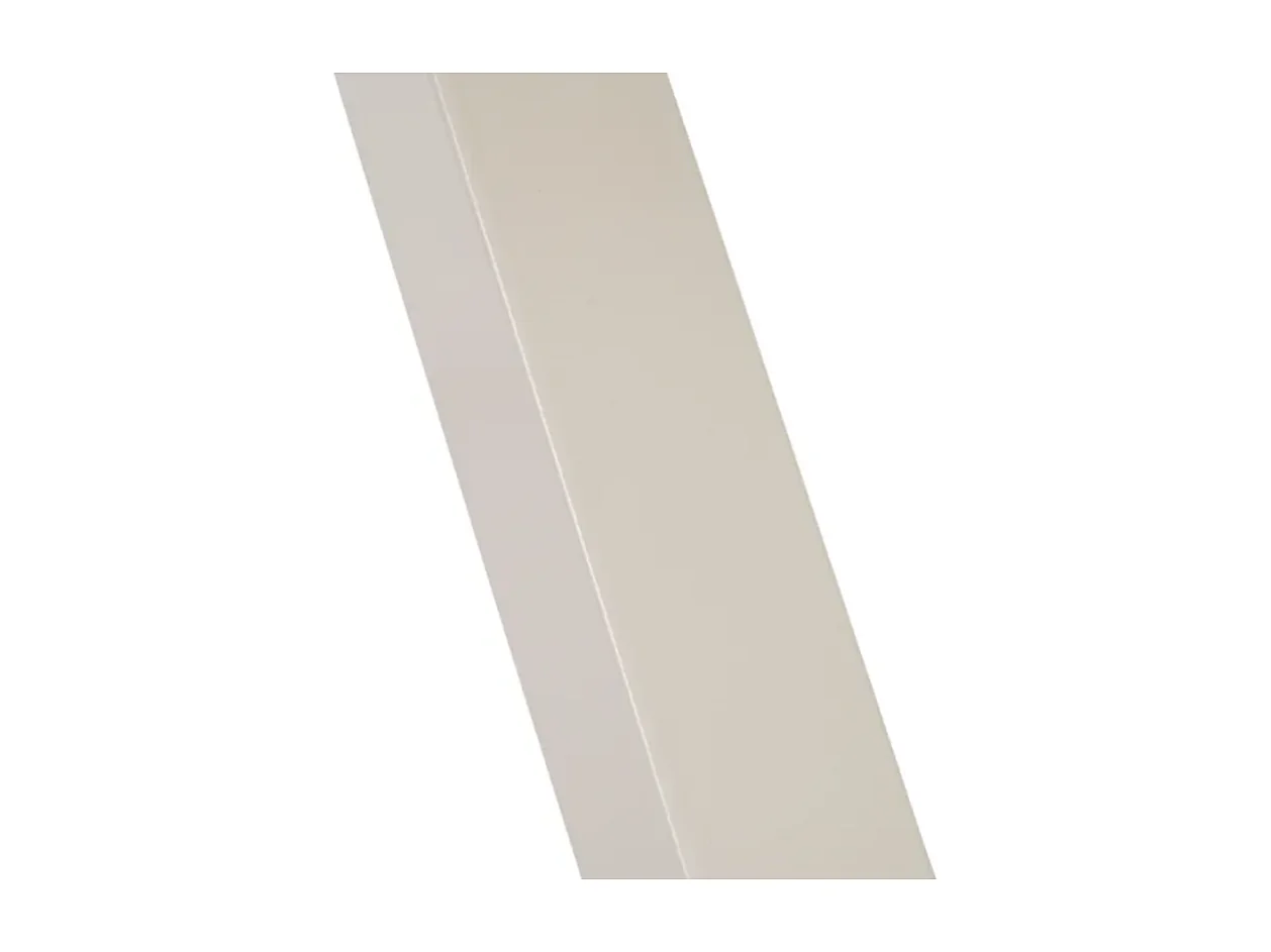 Table rectangulaire 160 cm bois et pied blanc graphique pour salle à manger moderne ÉRABLEA
