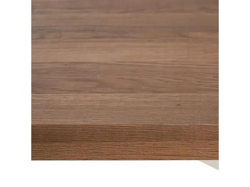 Table rectangulaire 160 cm bois et pied blanc graphique pour salle à manger moderne ÉRABLEA
