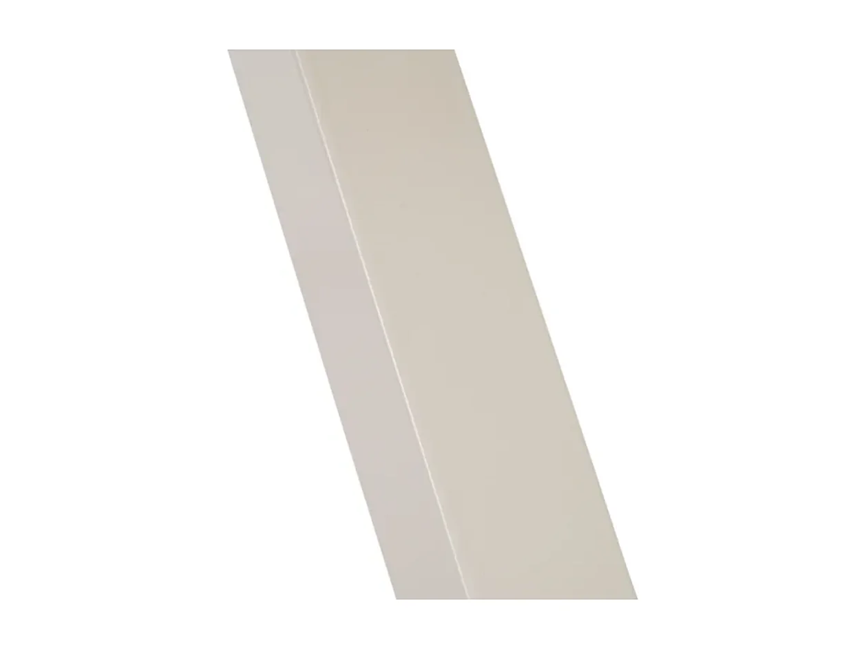Table rectangulaire 160 cm bois et pied blanc graphique pour salle à manger moderne ÉRABLEA
