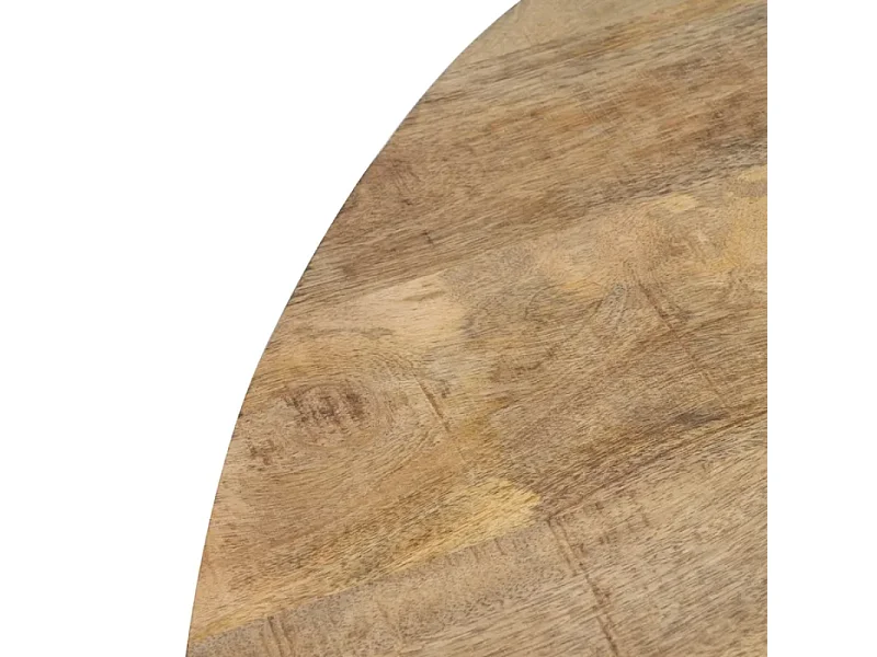 Table à manger ronde 150 cm bois massif et pied noir étoile CALYPSO
