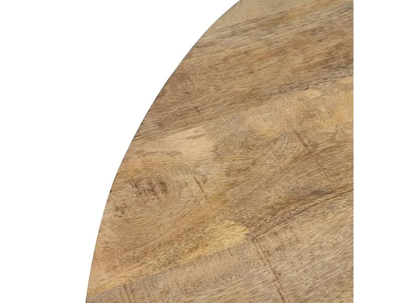 Table à manger ronde 150 cm bois massif et pied noir étoile CALYPSO