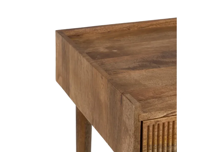 Bureau secrétaire design moderne bois de manguier naturel 110 cm ORPHÉA