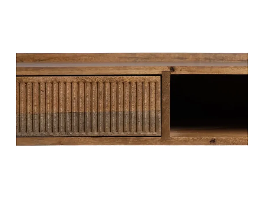 Bureau secrétaire design moderne bois de manguier naturel 110 cm ORPHÉA
