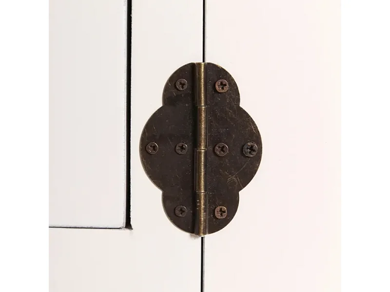 Vestiaire blanc compact 2 portes et tiroirs esprit asiatique CALINDI