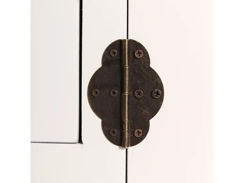 Vestiaire blanc compact 2 portes et tiroirs esprit asiatique CALINDI