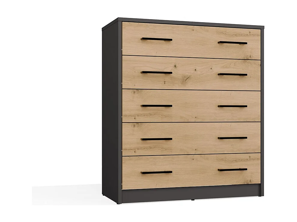 Szafka na Obuwie ALEX | Antracyt/Dąb Artisan | 35x74x84.5 cm | Nowoczesna