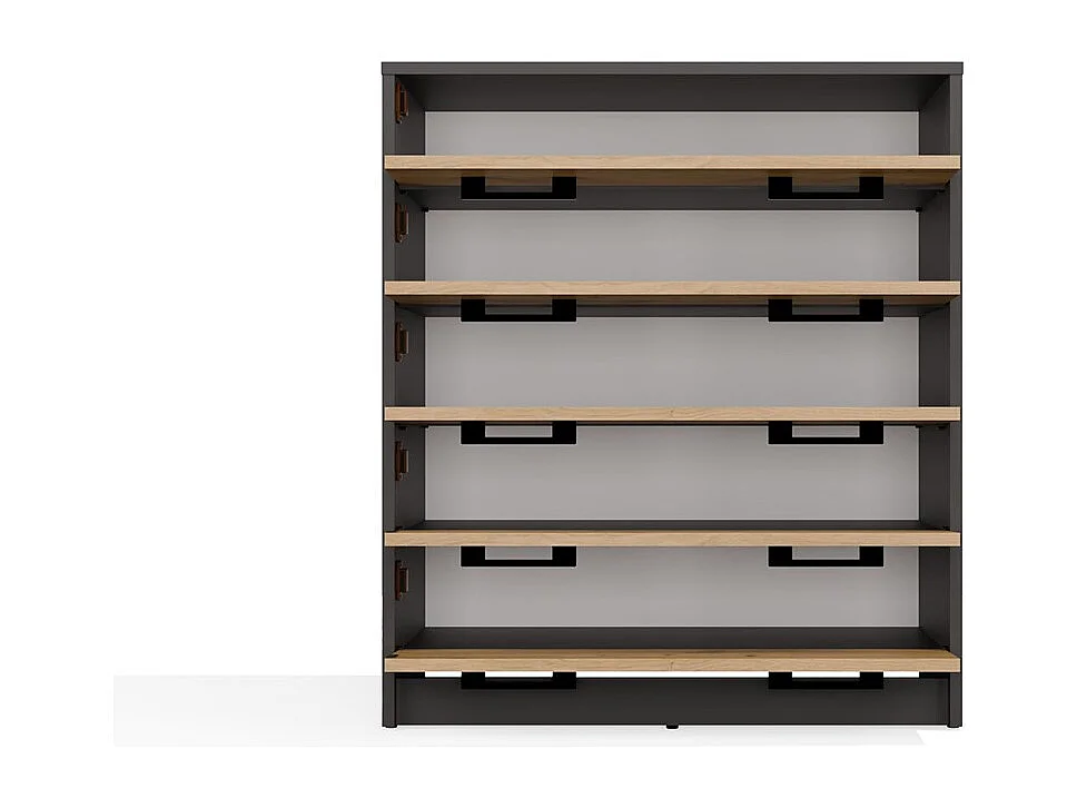 Szafka na Obuwie ALEX | Antracyt/Dąb Artisan | 35x74x84.5 cm | Nowoczesna