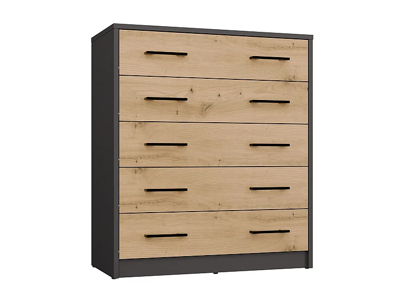 Szafka na Obuwie ALEX | Antracyt/Dąb Artisan | 35x74x84.5 cm | Nowoczesna