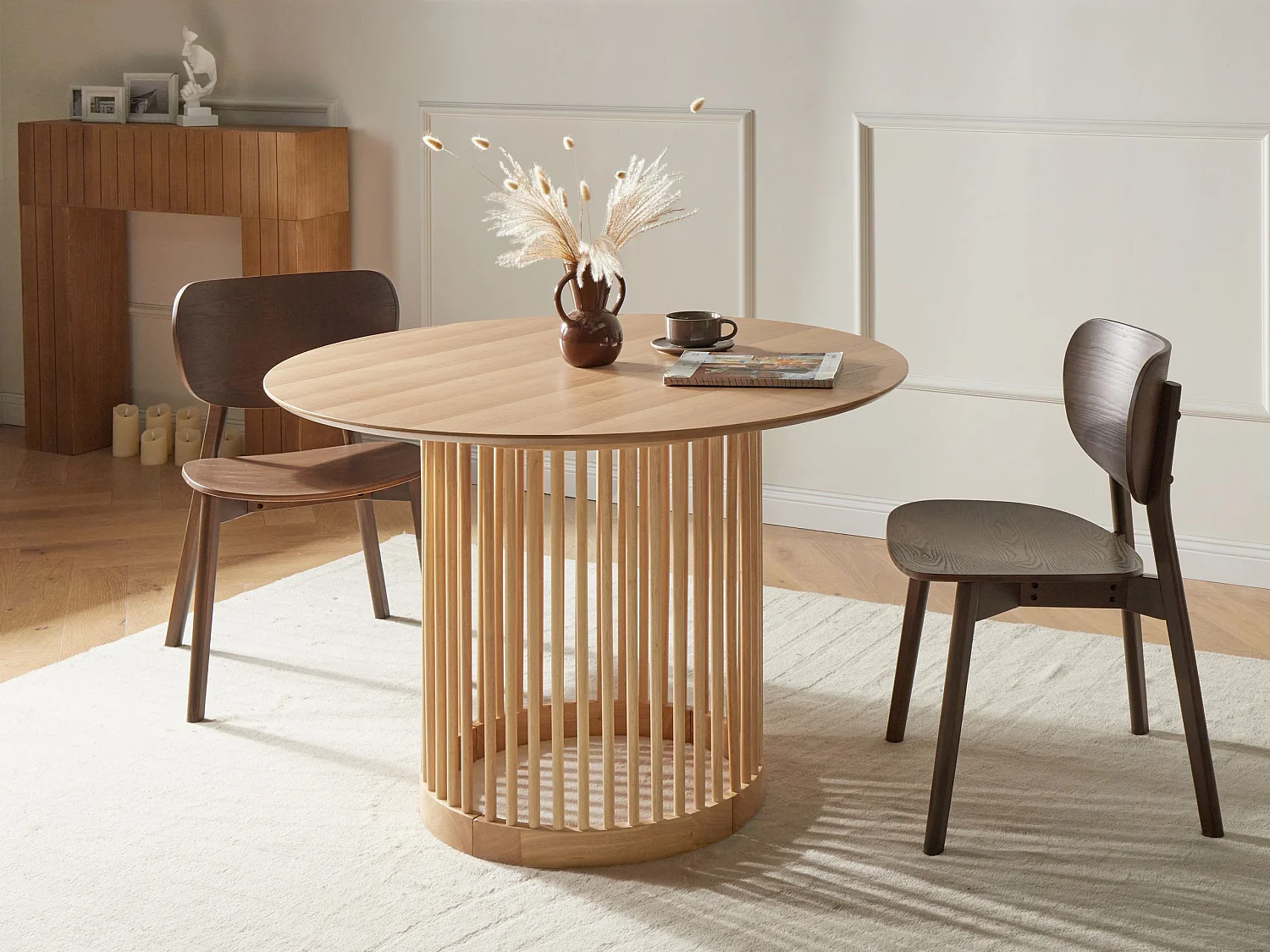 Table de repas BOYLE Chêne clair 110 cm 110 cm