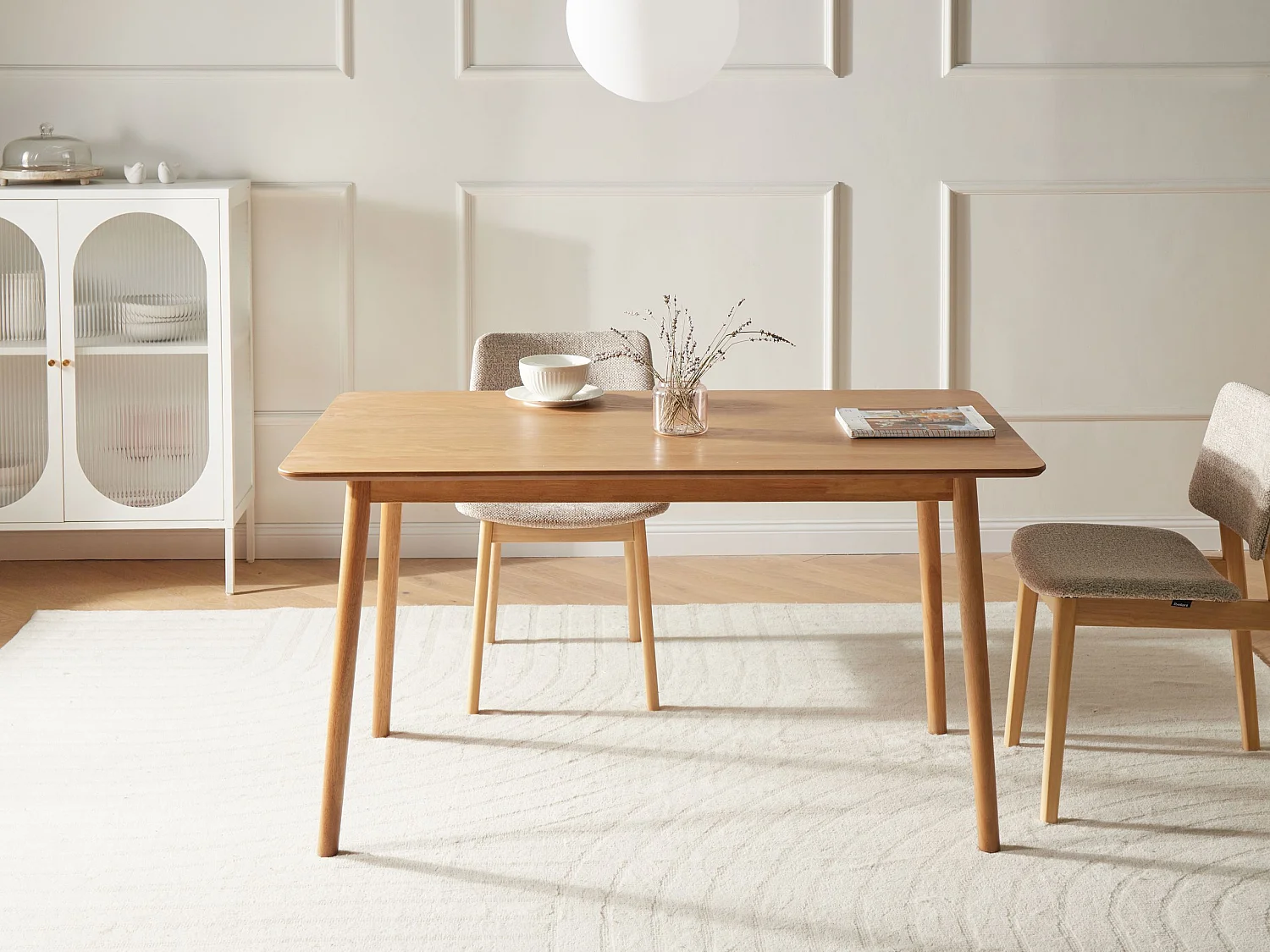 Table de repas ELVYN Chêne clair 140 cm 80 cm