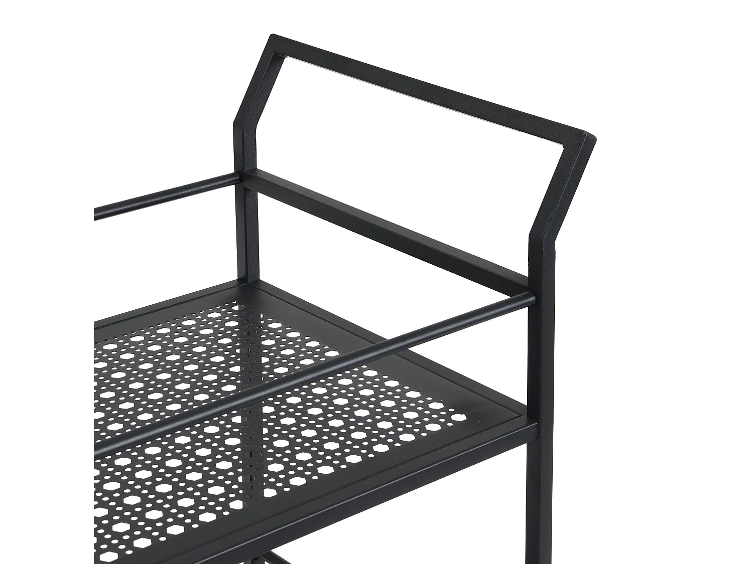 Desserte en métal à 2 niveaux avec roulettes, desserte cuisine, desserte de bar