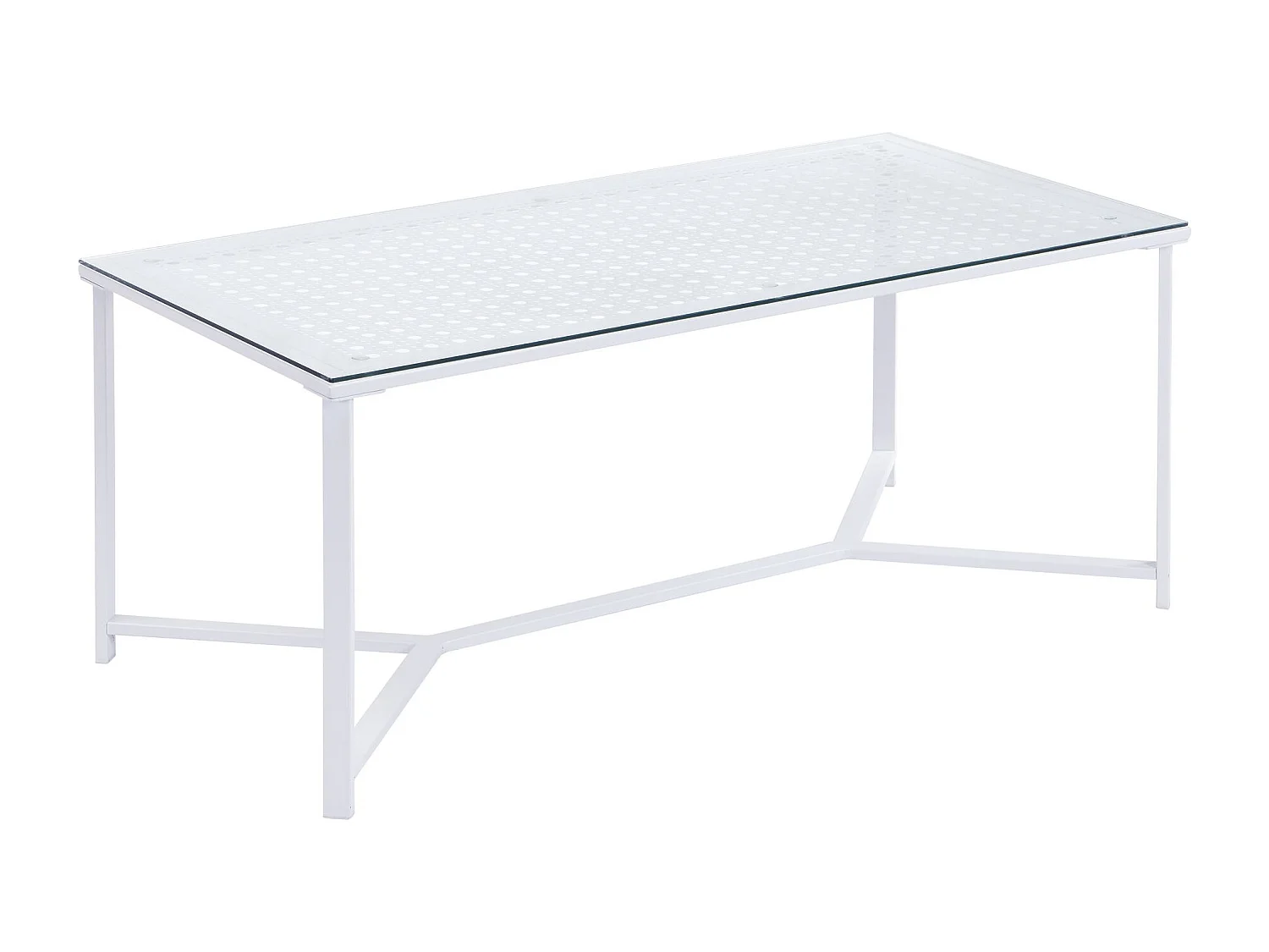 Table basse table de canapé verre métal 100 cm table de salon rectangulaire