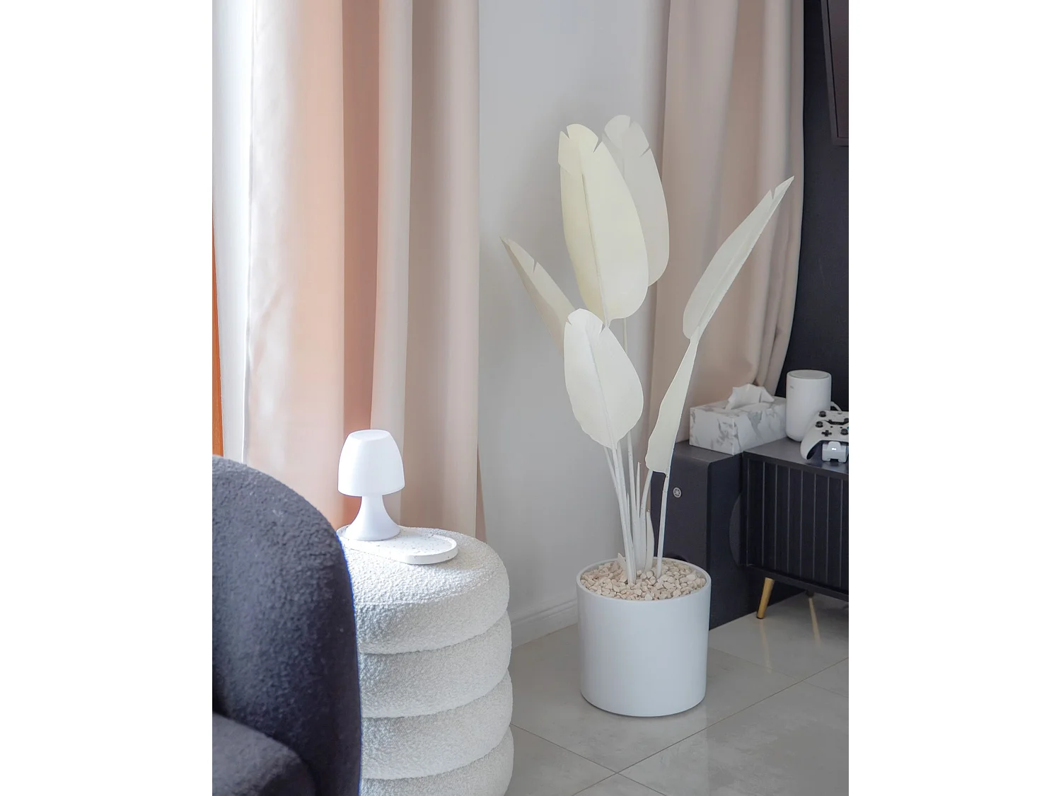 Plante artificielle BANANA TREE 123 cm Blanc