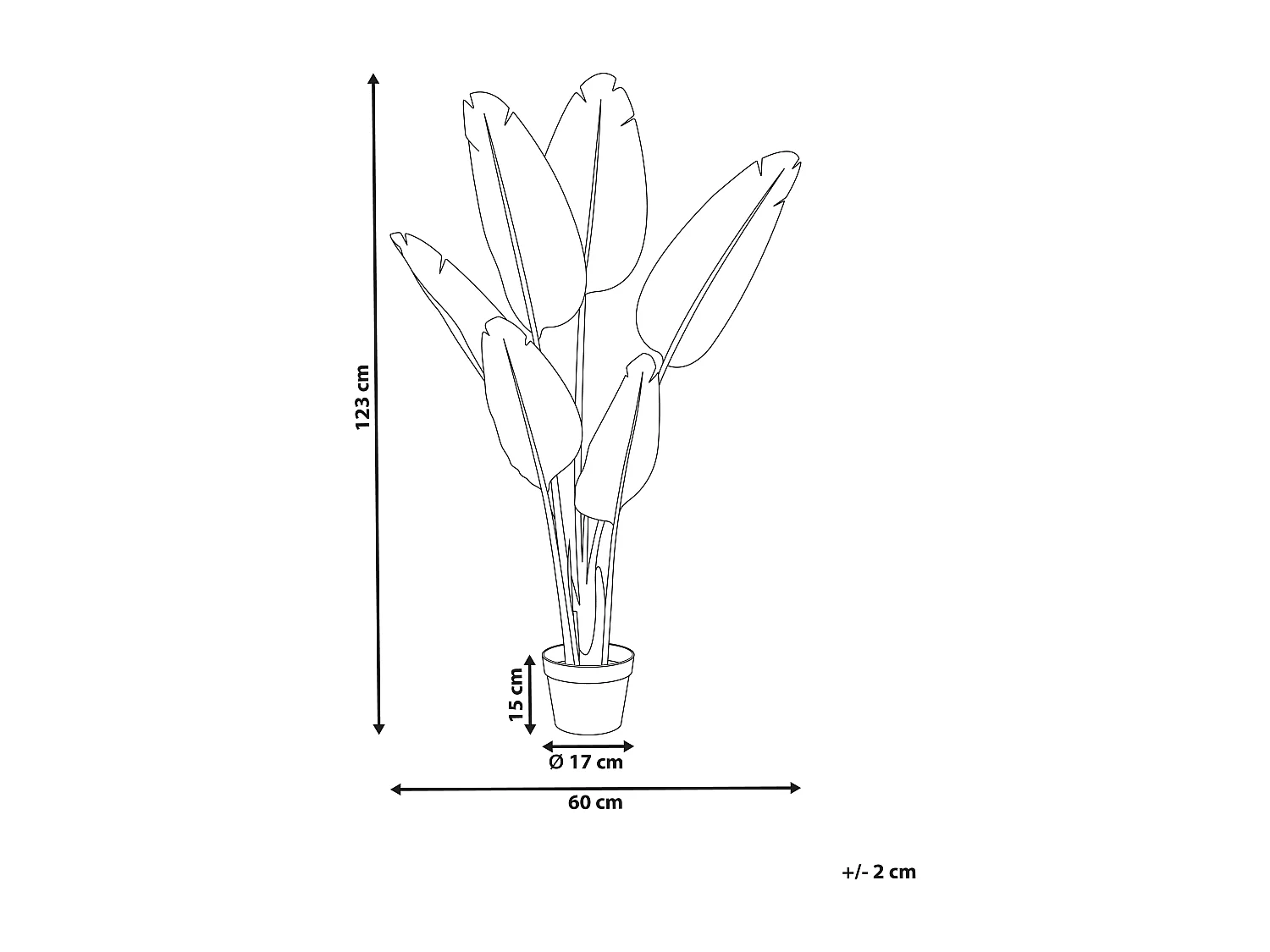 Plante artificielle BANANA TREE 123 cm Blanc