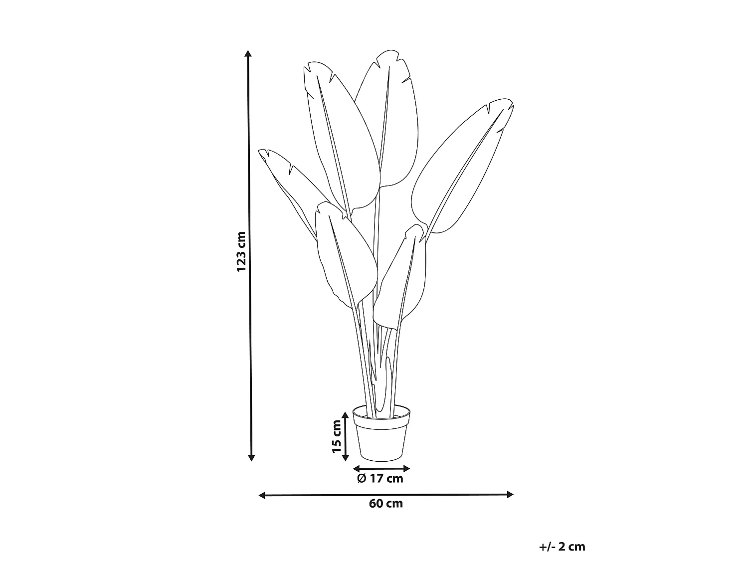 Plante artificielle BANANA TREE 123 cm Blanc