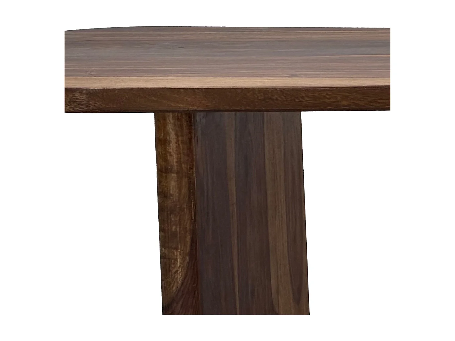 Table basse ovale en bois massif de Sheesham Table de canapé 120cm table salon