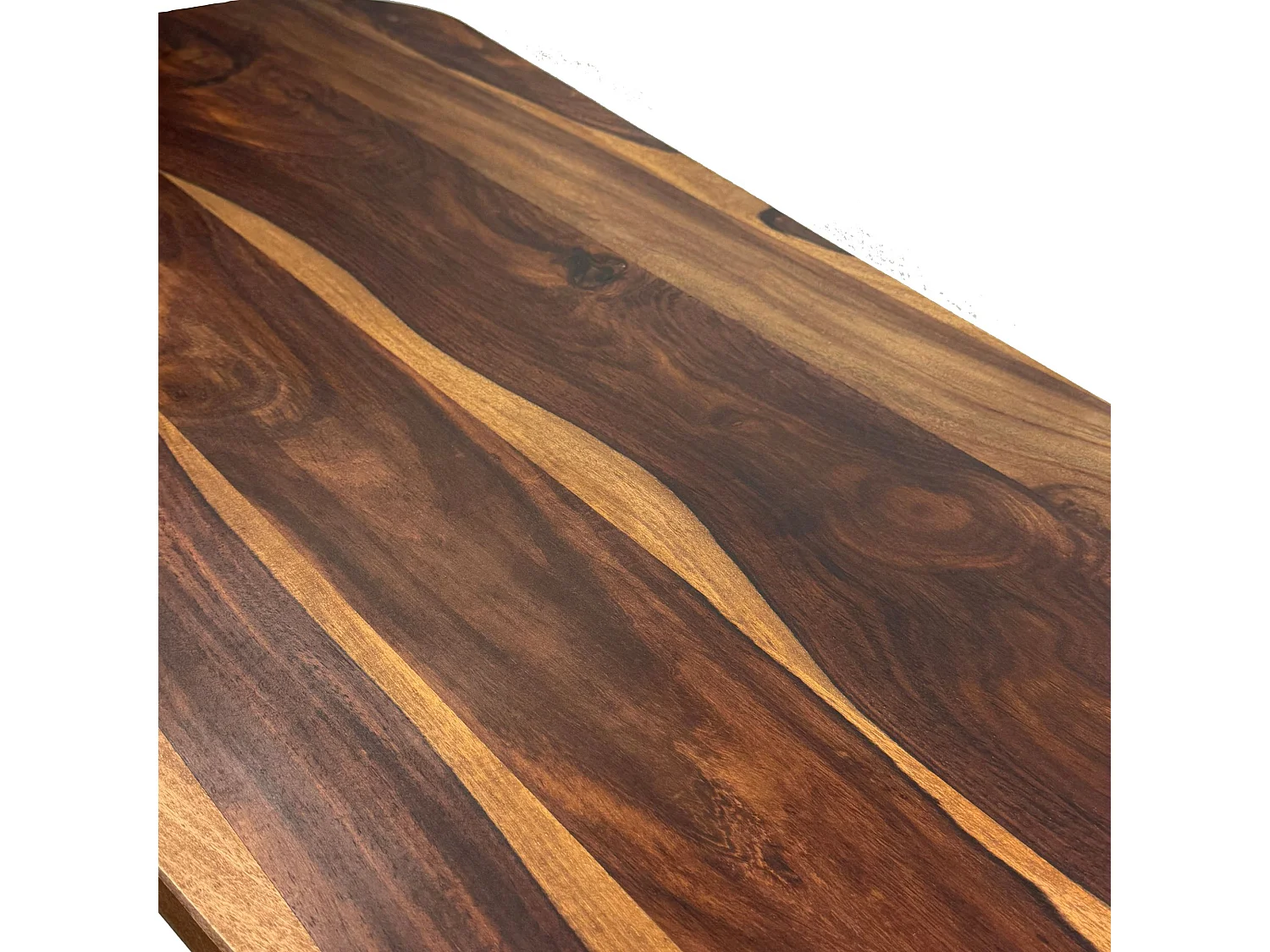 Table basse ovale en bois massif de Sheesham Table de canapé 120cm table salon