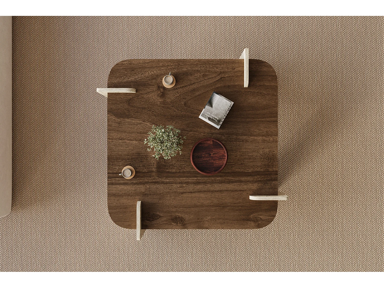 Couchtisch Brilliance Braun 90x90