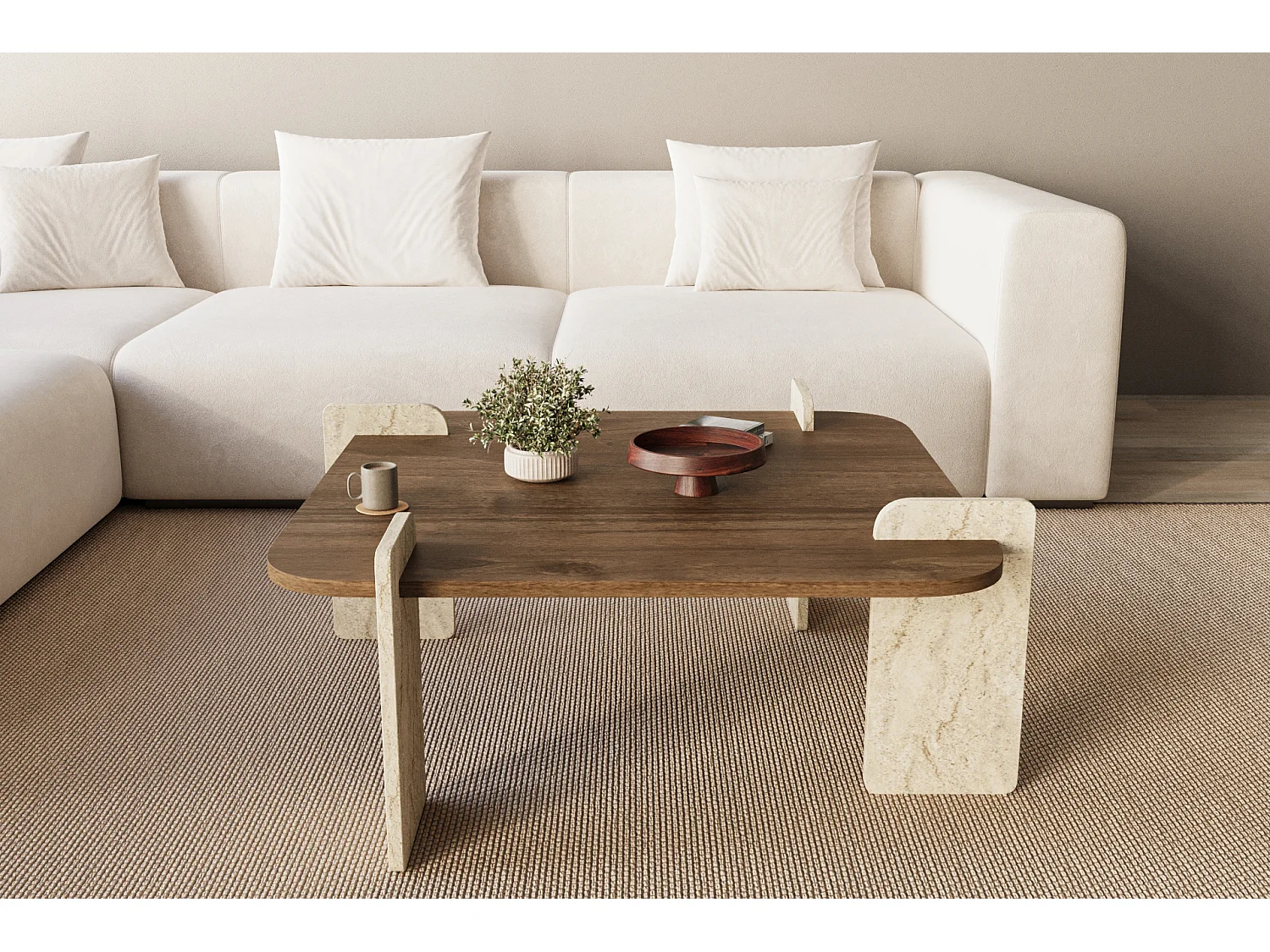 Couchtisch Brilliance Braun 90x90