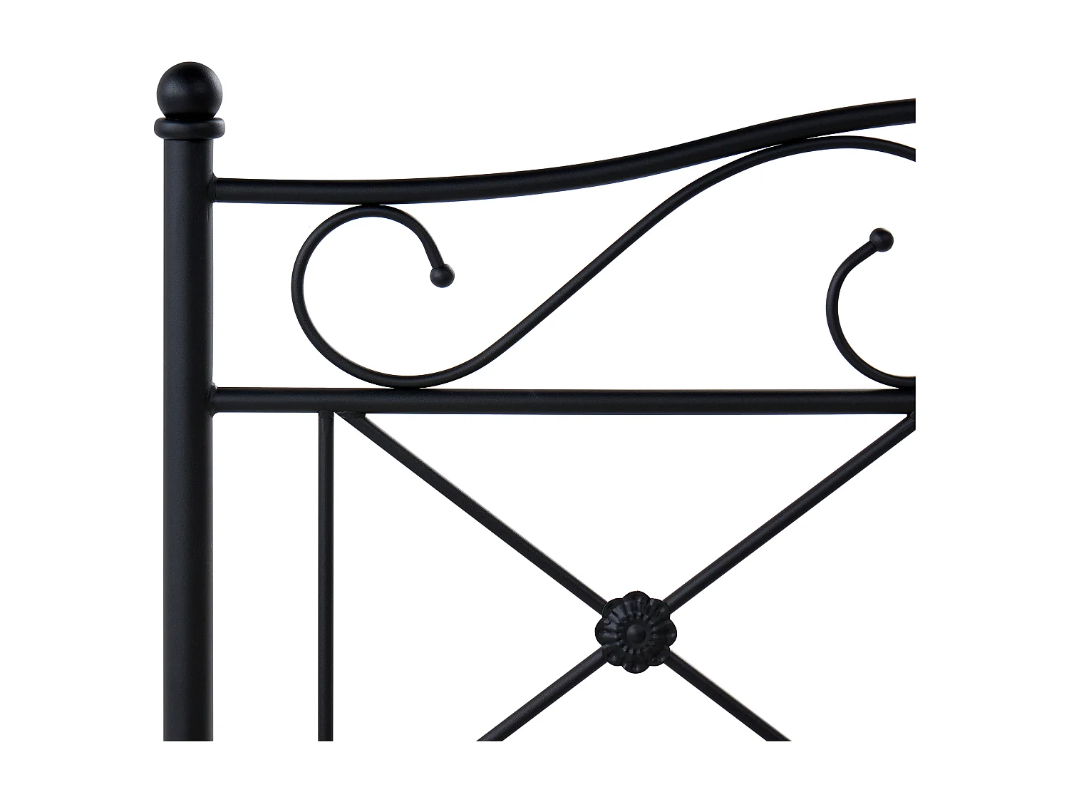 Lit avec sommier Métal RODEZ 120 x 200 cm Noir