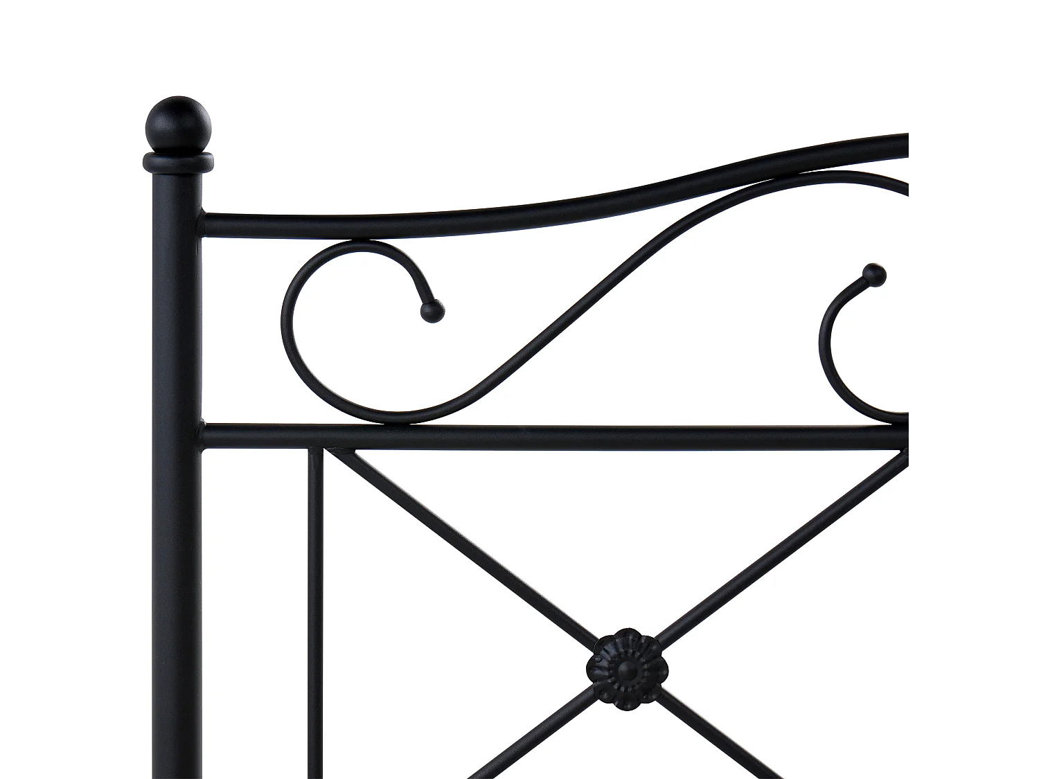 Bed Metal RODEZ 120 x 200 cm (EU Small Double) Black