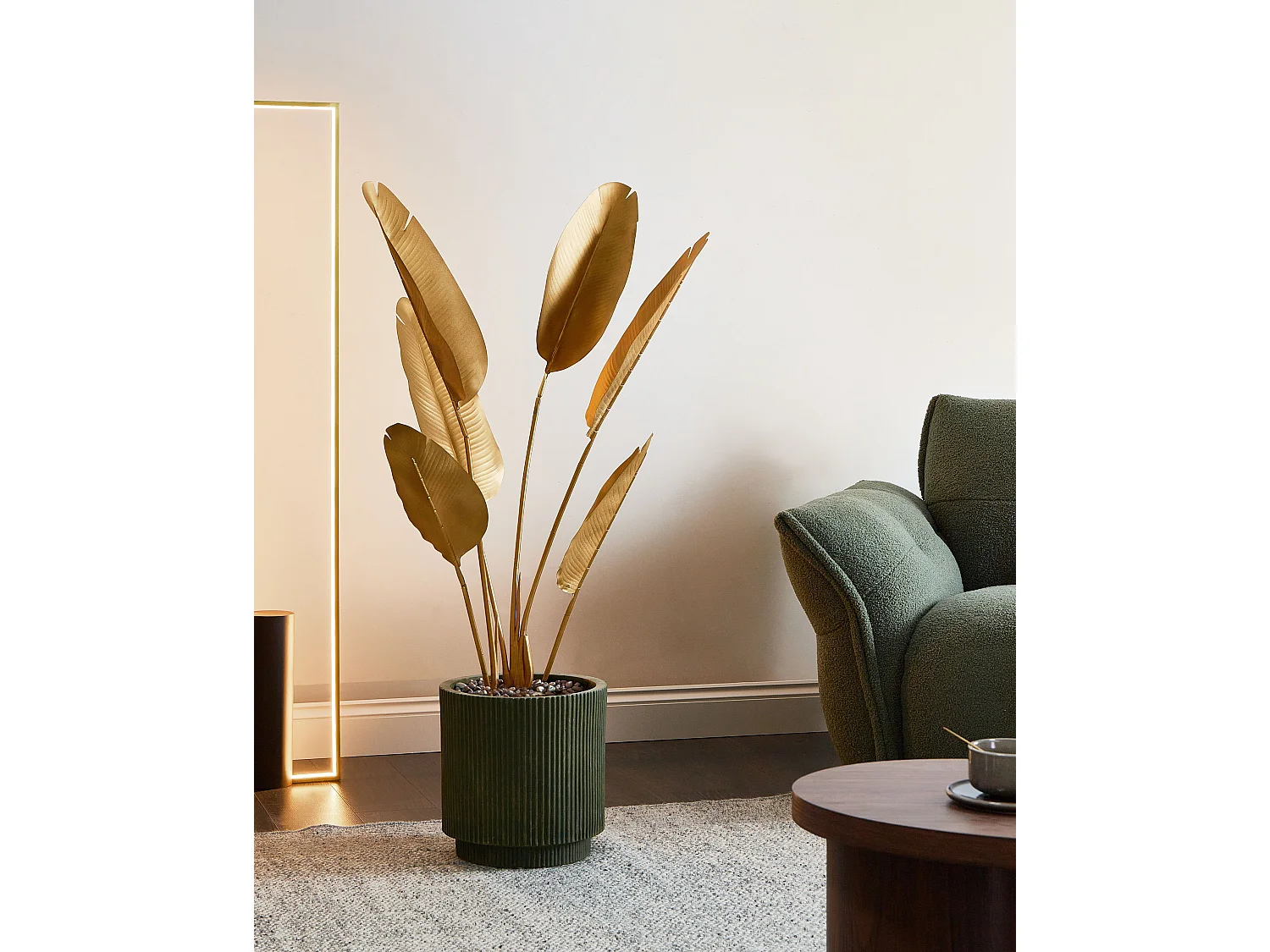 Plante artificielle BANANA TREE 123 cm Doré